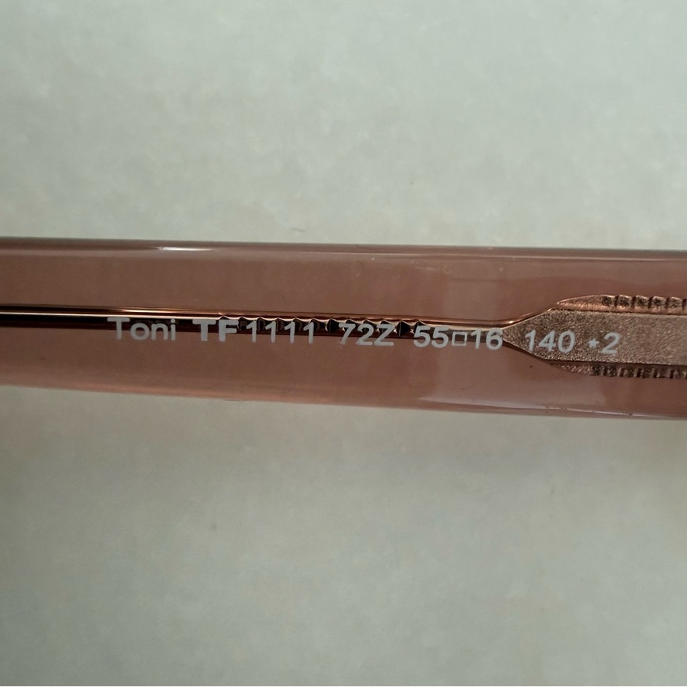 Tom Ford FT1111 Toni Sunglasses Women Shiny Light Pink 55mm New 100% Authentic - Picture 7 of 10